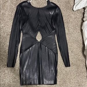 Elegant Black Long Sleeve Dress